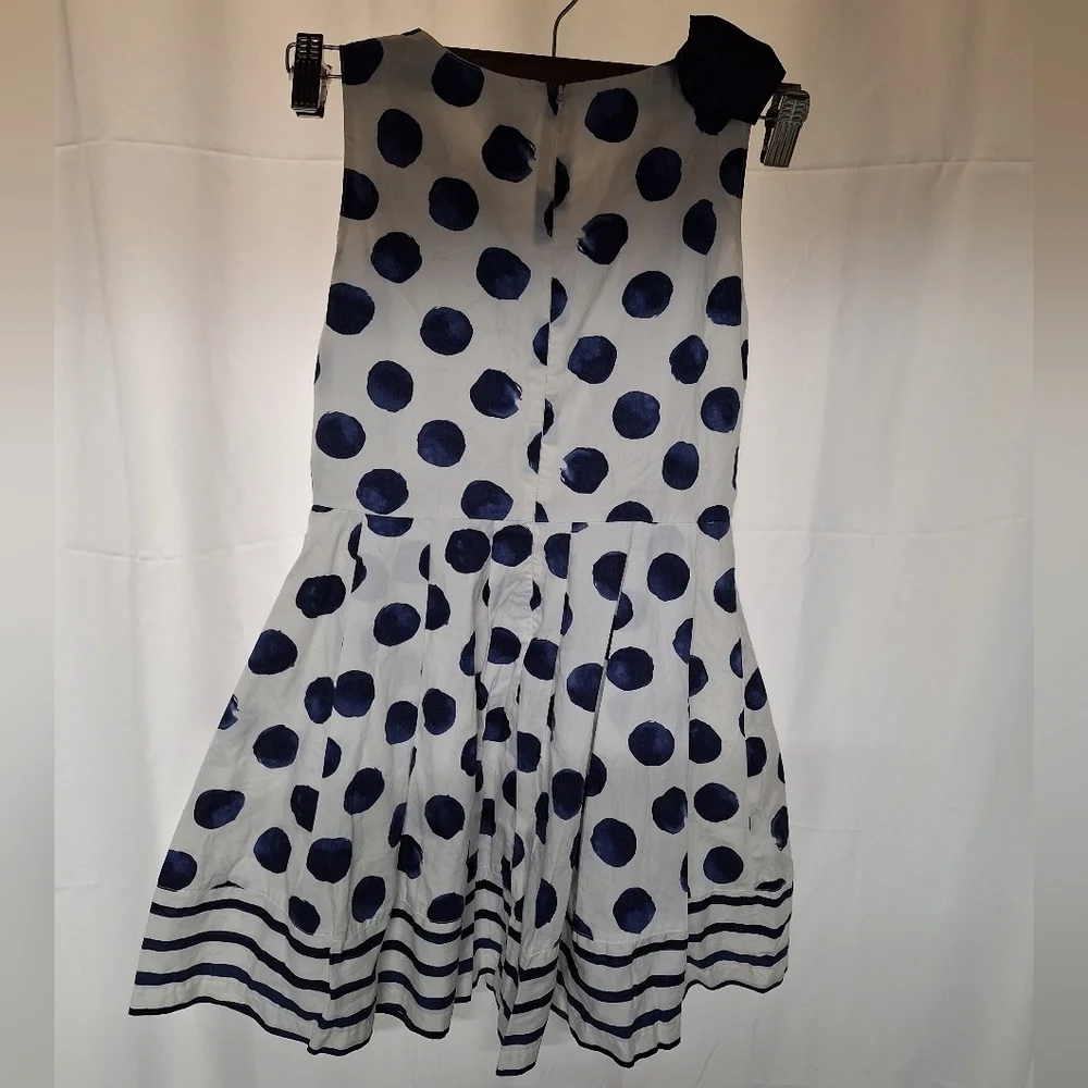 Gymboree Navy and White Polka Dot Dress
